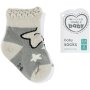 Made 4 Baby Unisex 2 Pack 3D Monochrome Anklet Socks 3-6M