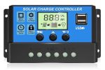 30A Pwm Solar Charge Controller 12V 24V Dual USB Solar Panel Battery Intelligent Regulator With Lcd Display Auto Parameter Adjus