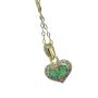 S925 Sterling Silver Emerald Pendant Heart-shaped Evening Accessory