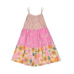Older Girl Tiered Viscose Strappy Dress