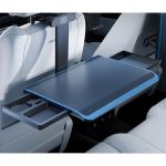 Car Seat Tray Table Foldable Travel Tray For Rear Passenger Seat Multi-functional Portable Foldable Car Seat Table Travel Tray W