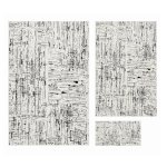 3-PIECE Luxury Textured Rug Set Various Styles