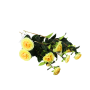 Faux Leaf Gradient Yellow Artificial Plant Camellia Bouquets- 3 Piece 60CM