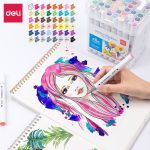 Sketch Marker Felt Pen Dual Chisel And Bullet Tip 48 Colour – 70804-48