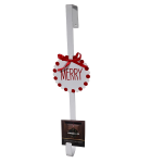 Wreath Hanger Iron 37.5CM Red And White - White Wreath