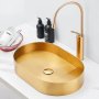 Maeve Single Bowl Oval Sink Kitchen Bar Sink Top Mount-gold