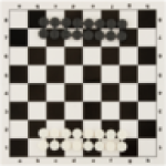 Cardboard Checkers Game 33 Piece