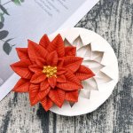 Poinsettia Christmas Flower Silicone Sugar Craft Mold Resin Tools Cupcake Baking Mold Fondant Cake Decorating Tools For Restaura