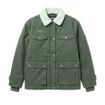 Jeep Womens Cotton Twill With Sherpa Collar Jacket In Olive - Olive 2XL