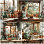 Tear Resistant Deco Print Shabby Chic Retro Kitchen