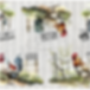 Printed Runner French Chickens