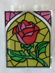 Parts Panel 1 X 2 X 2 - Hollow Studs With Stained Glass Rose Pattern 4864PB039