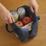 1PC Insulated Lunch Bag Large Capacity Oxford Cloth Waterproof Thermal Cooler Tote With Zipper Fashionable Portable Food Storage For Work School Picnic Durable Handles