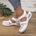 Women's Wedge Heeled Sandals Casual Cutout Design Platform Shoes Comfortable Summer Sandals