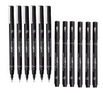 PIN-06-200 0.6MM Black Uni Pin Drawing Pen Box Of 12 41-1571-01