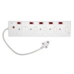 Eurolux EM6 10WAY Illuminated Switch Multi-plug
