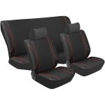 STINGRAY 6PC Monaco Car Seat Cover-red Seatcovers
