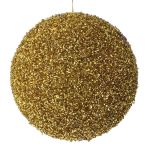 Goldair Gold Glitter Foam Bauble 15CM