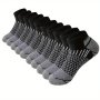 10 Pairs Of Men's Mid Crew Sport Socks Sweat-absorbing Comfy Breathable Socks For Men's Basketball Training Running Outdoor Activities