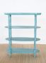 4 Tier Blue Bookcase / Rounded Ends