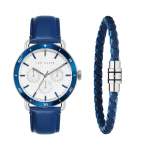 Ted Baker Magarit Silver-tone Blue Leather Strap Watch