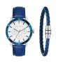 Ted Baker Magarit Silver-tone Blue Leather Strap Watch