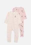 Cotton On 2 Pack Organic Pointelle Zip Romper - Zephyr Vintage Teddy Bear & Zephyr Gingham