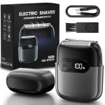 Electric Foil Shaver For Men Compact 3D Floating Shaving Heads Electric Razor For Men IPX8 Waterproof Usb-c Fast Energy 90-MIN L