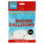 White Round Balloons 10-PACK