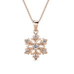 DESTINY Enchanted Snowflake Necklace With Crystals From Swarovski - Gold