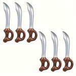 6PCS Inflatable Pirate Sword- Suitable For Cosplay Parties And Games- Costume Accessories Stage Props And Photo Booth Props Swim