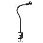 19-INCHS Flexible Gooseneck Microphone Stand With Heavy Duty Desk Clamp For Podcast Meetings Lectures Radio Broadcasting Studio Live Broadcast Equ