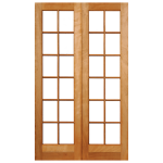 Swartland Door Pair-small Pane 105MM Stiles