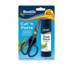 Bostik Cut 'n Paste 40G + Scissors