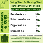 Insects Bites Fast Relief RECIPE SYNERGY - Massage - Being Well Collection