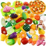 Fun Cutting Food Fruit And Vegetable Toys Pretending Food Toy Set Suitable For Children Girls And Boys Early Basic Skills Develo