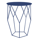 Facet Side Table - Saphire Blue