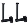 Wall Mounted Toilet Roll Holder With Shelf - Aluminium Gunmetal Grey