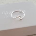 Kea 925 Sterling Silver Wave Ring - Size 6