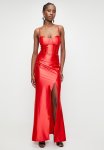 Sissy Boy Must Be The Life: Shiny Caged Corset Maxi - Red