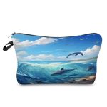 Livel Lhood Dolphin Gift Dolphin Makeup Bag Cute Small Makeup Organizer Bag Travel Toiletry Zipper Pouch Ocean Gifts For Dolphin