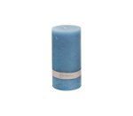 Plain Pillar Candle Light Blue 7X14CM