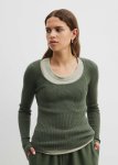 Organically Grown Cotton Blend Scoop Neck Knit