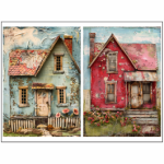 Tear Resistant Deco Print Whimsical House