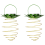 2 Pieces Outdoor Solar Hanging Lantern Lights Waterproof Solar Pineapple Light