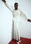 Rib-knit Peplum Jumper - Cream