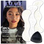 Lalace Glitter Freckles Face Tattoo - Waterproof Sparkle Patches - Makeup Accessories For Women 3PCS Silver Star