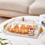Cake Plate With Dome Cover Dessert Display Tray