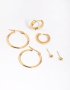 Waterproof Gold Plated Stainless Steel Ball Stud Earring Pack