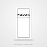 Welcome Board Sticker On Correx A3A0